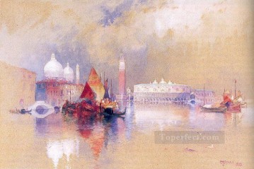 Vista del barco Thomas Moran Venecia Pinturas al óleo